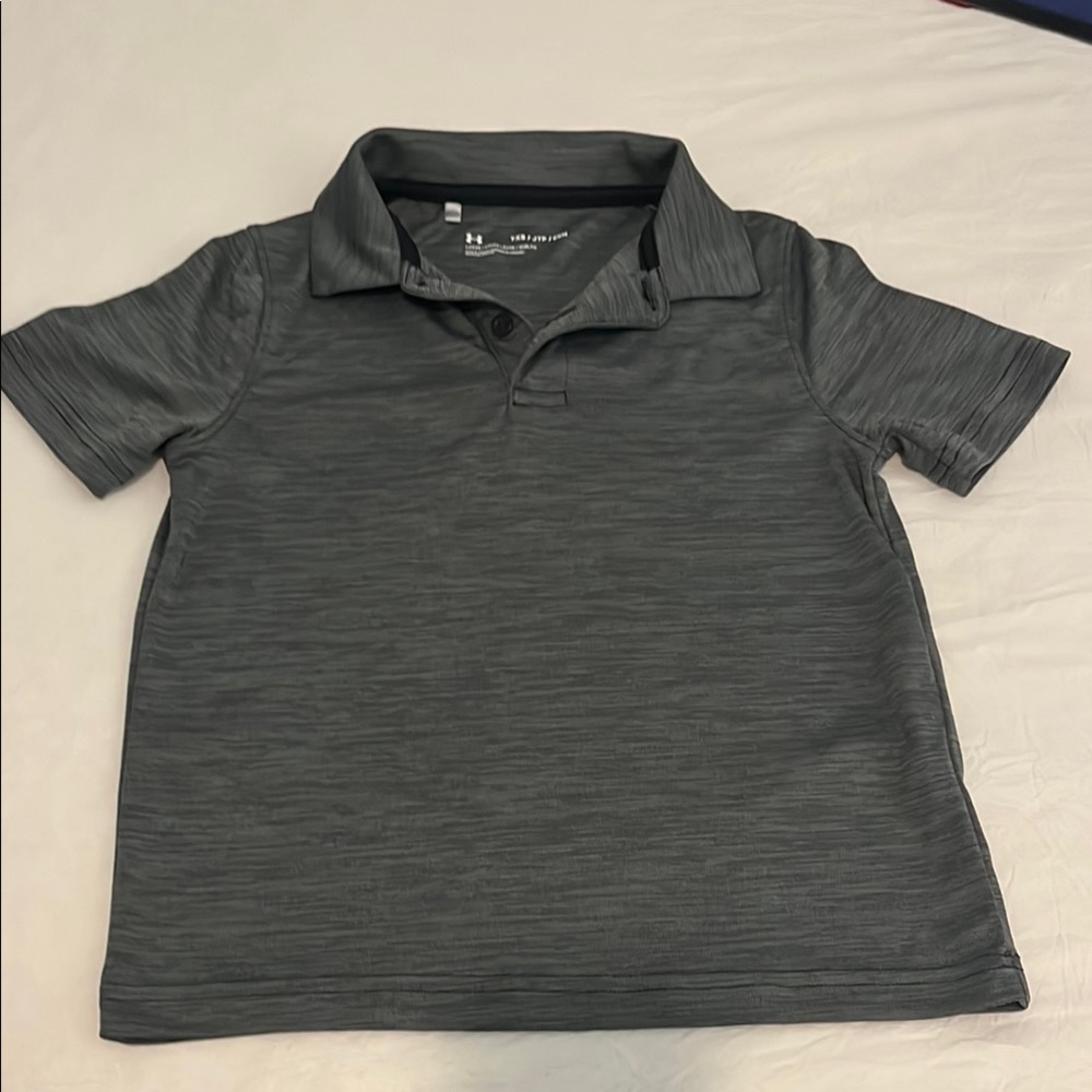 Kids Under Armour Gray Polo Shirt